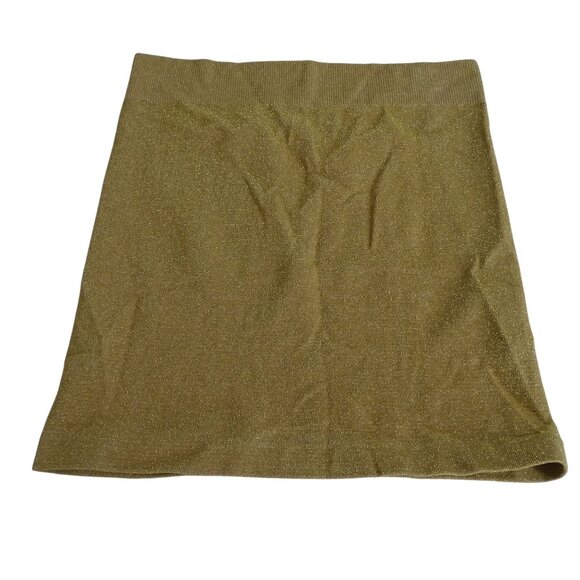 No Boundaries Gold Metallic Bodycon Mini Skirt Juniors Size M 7-9 Stretchy Party - Picture 1 of 7
